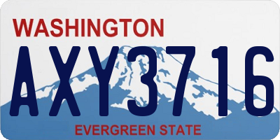 WA license plate AXY3716