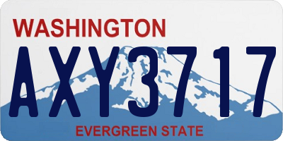 WA license plate AXY3717