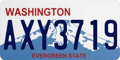 WA license plate AXY3719