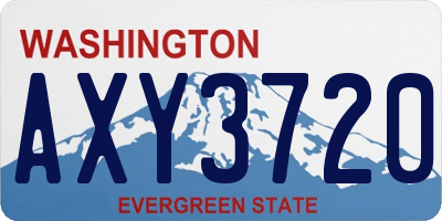 WA license plate AXY3720