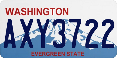 WA license plate AXY3722