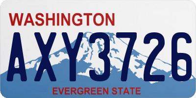 WA license plate AXY3726