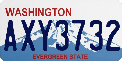 WA license plate AXY3732