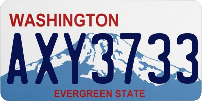 WA license plate AXY3733