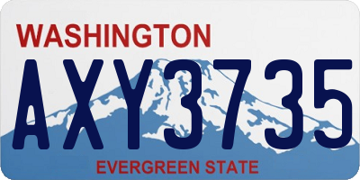 WA license plate AXY3735