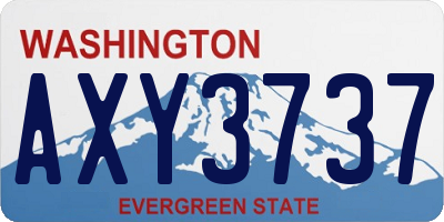 WA license plate AXY3737