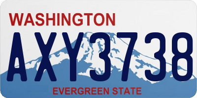 WA license plate AXY3738