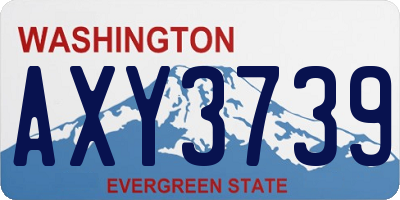WA license plate AXY3739