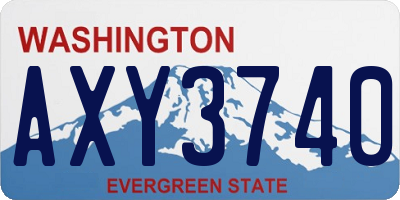 WA license plate AXY3740