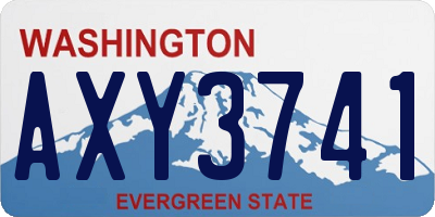 WA license plate AXY3741