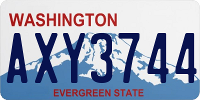 WA license plate AXY3744