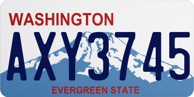 WA license plate AXY3745