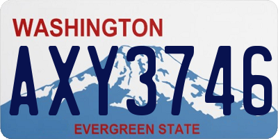 WA license plate AXY3746