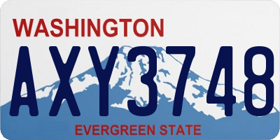 WA license plate AXY3748