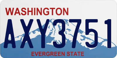WA license plate AXY3751