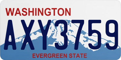 WA license plate AXY3759