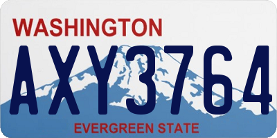 WA license plate AXY3764