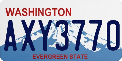 WA license plate AXY3770