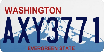 WA license plate AXY3771