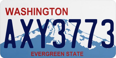 WA license plate AXY3773