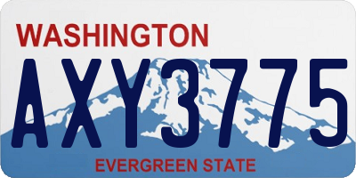 WA license plate AXY3775
