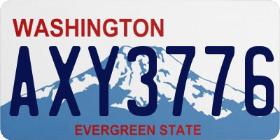 WA license plate AXY3776