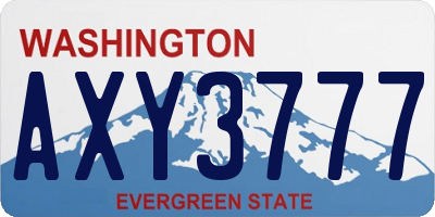 WA license plate AXY3777