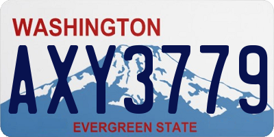 WA license plate AXY3779