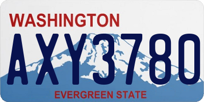WA license plate AXY3780