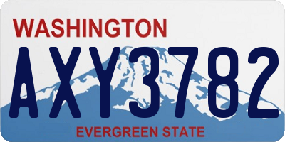 WA license plate AXY3782