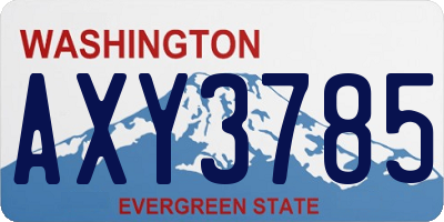 WA license plate AXY3785