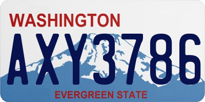 WA license plate AXY3786