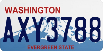 WA license plate AXY3788