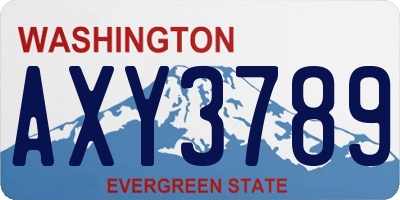 WA license plate AXY3789