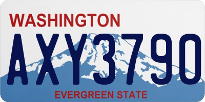 WA license plate AXY3790