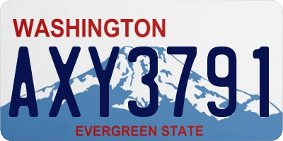 WA license plate AXY3791