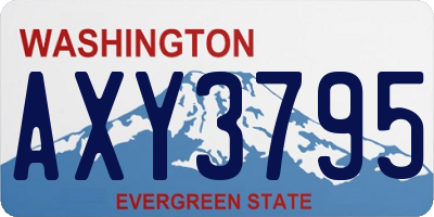 WA license plate AXY3795