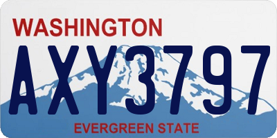 WA license plate AXY3797