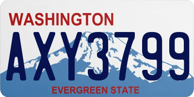 WA license plate AXY3799