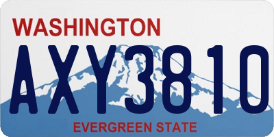 WA license plate AXY3810
