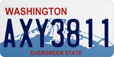 WA license plate AXY3811