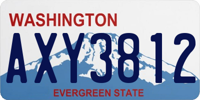 WA license plate AXY3812
