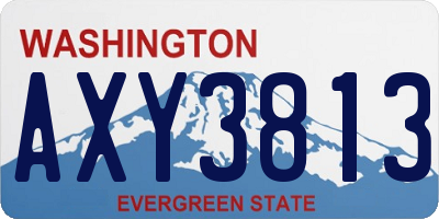 WA license plate AXY3813