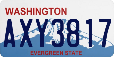 WA license plate AXY3817