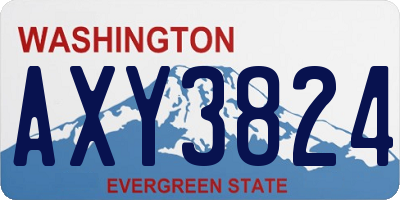 WA license plate AXY3824