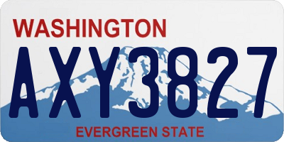 WA license plate AXY3827