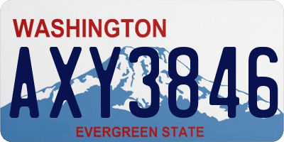 WA license plate AXY3846