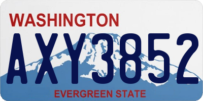 WA license plate AXY3852