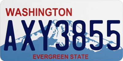 WA license plate AXY3855
