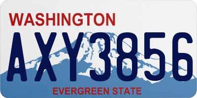WA license plate AXY3856